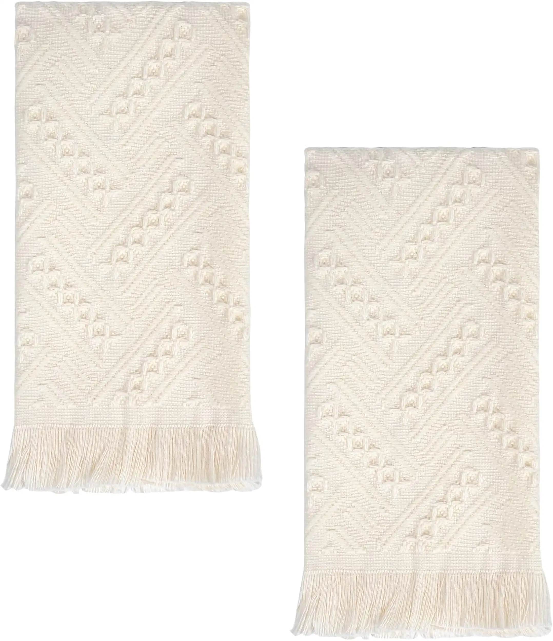 Luxury Decorative Hand Towels: 2 Pack 14X30 100% Cotton Turkish Absorbent Soft Towel Set for Boho Bathroom Decor Kitchen Farmhouse Guest
